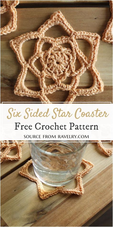 Free Crochet Star Coaster Patterns Refresh Your Home Crochet Arts