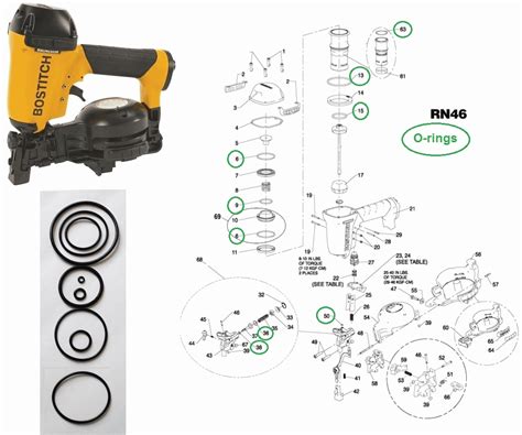 BOSTITCH RN46 RK RN46 Roofing Nailer Rebuid Kit Staples Nail Staple Guns