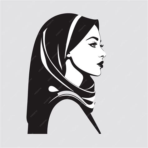 Premium Vector Hijab Woman Silhouette Vector Illustration