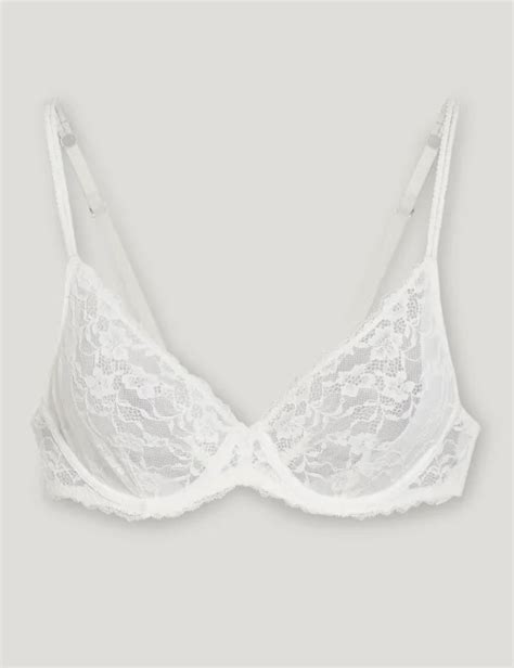 Bra Sheer Flower Lace Spaghetti Straps Bra Shop Indonesia