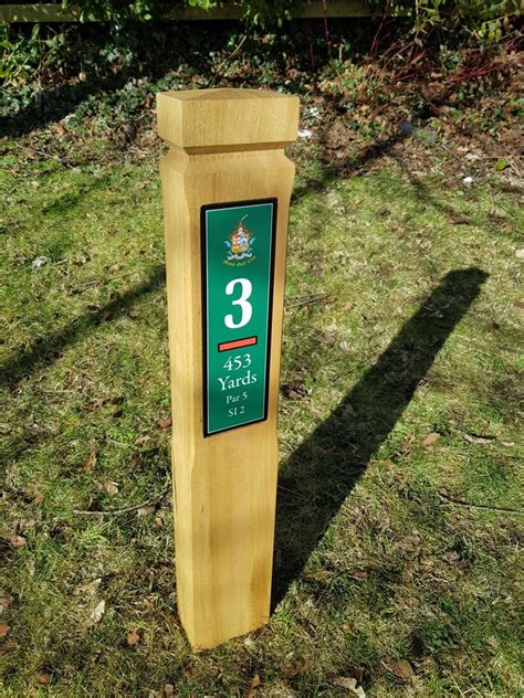 Single Post Tee Signs Golf Course Signage Kws