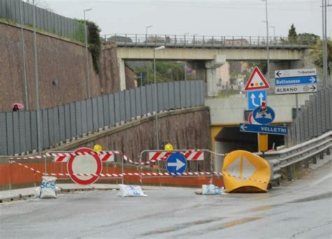 MALTEMPO Chiuso Sottopasso Appia Nuova A Ciampino Appia Bis Chiusa In