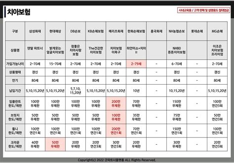 치아보험 손보 치아보험