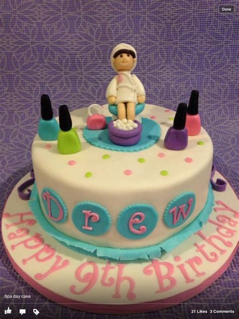 Spa Party Cakes Spa Cake Birthday Cake Pinterest