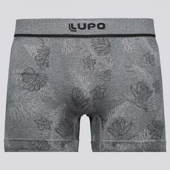 Cueca Boxer Lupo Microfibra Floral Cinza Futfanatics