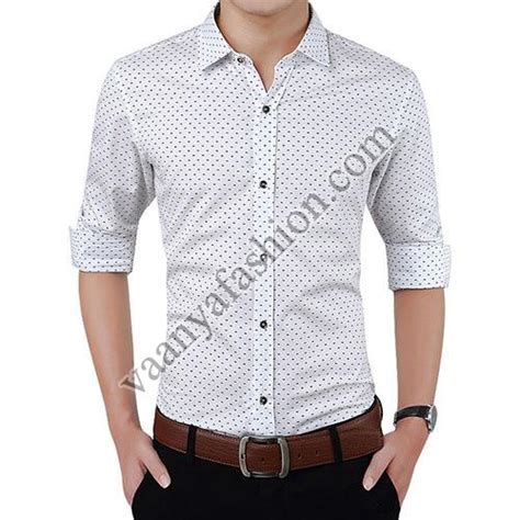 Full Sleeve Cotton Mens Slim Fit Shirts Size Xl Xxl Xxxl Pattern