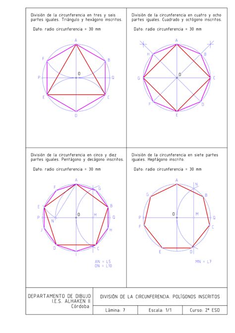 Epva Eso L Mina Divisi N De La Circunferencia Pol Gonos