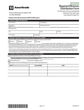 Td Ameritrade Rmd Form Fill Online Printable Fillable Blank