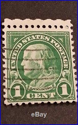 RARE 1 Cent Green Ben Franklin STAMP 1923 Post Maybe Scott 594 Or 596