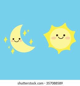 Set Sun Moon Day Night Stock Vector Royalty Free 357088589 Shutterstock