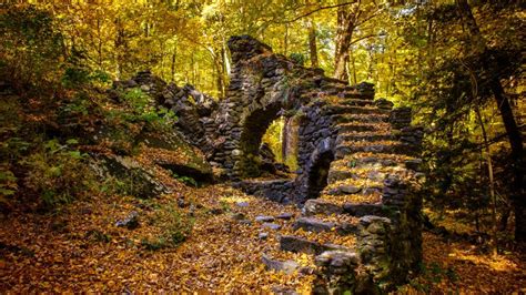 Madame Sherri Forest And The Remnant Of An Old Castle New Hampshire