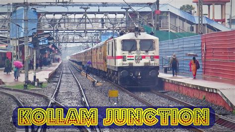 Kollam Junction Large And Busy And Old Railway Station In Kerala Youtube