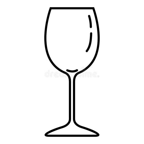 Vector Outline Wine Glass Icon Stock Vector Illustration Of Party Beverage 175829538