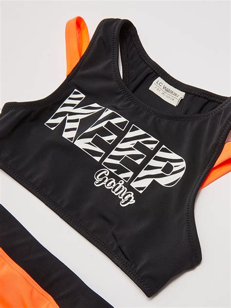 MERCAN Esnek Kumaştan Baskılı Kız Çocuk Bikini S28610Z4 QK7 LCW