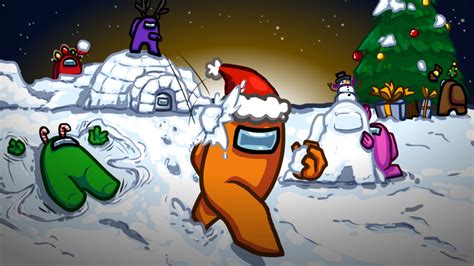 Among Us Christmas Wallpapers Wallpaper Sun