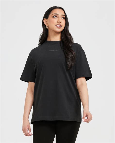 Black Graphic Oversized T Shirt Womens Oner Active Us