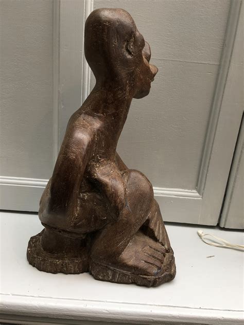 South African Tribal Carved Wooden Figure Of Naked Lady By G Tandi Circa S For Sale At