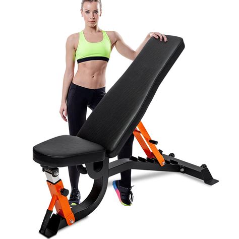 Weight Bench, Adjustable Weight Bench for Full Body Workout, Incline D ...