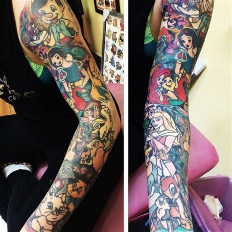 Disney Tattoo Sleeve Designs Ideas And Meaning Tattoos For You