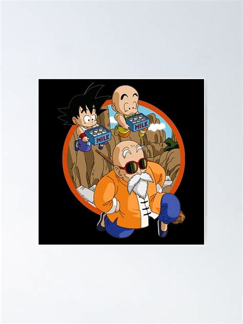 Dragon Ball Goku Krillin And Master Roshi Poster For Sale By