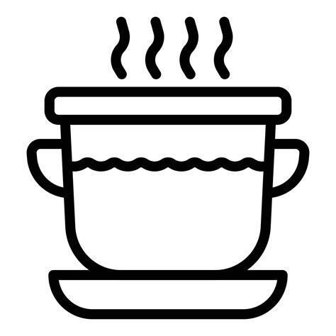 Fresh cream soup icon outline vector. Mushroom dish 15063228 Vector Art ...