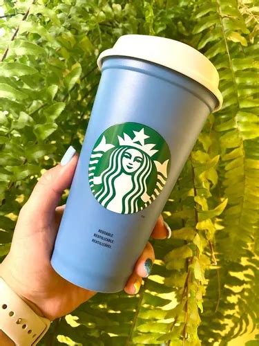 Vaso Starbucks Reutilizable Cambia De Color Azul A Claro Env O Gratis