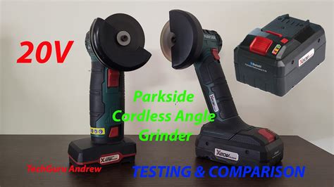 Parkside Cordless Angle Grinder 20V PWSAM 20 Li A1 YouTube