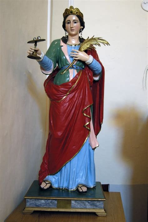 Bott Campana Sec Xix Statua Di Santa Lucia Vergine E Martire