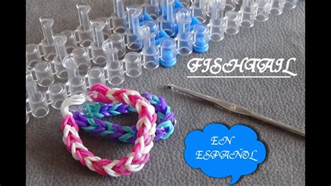 Pulsera De Gomitas Fishtail Con Telar Rainbow Loom En Espa Ol Youtube