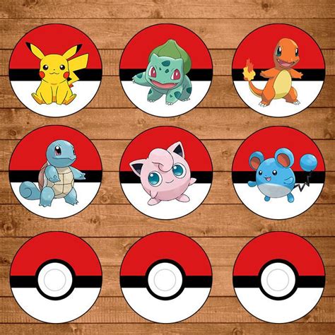 Toppers De Pokemon Cupcake Red White Por NineLivesNotEnough Pokemon