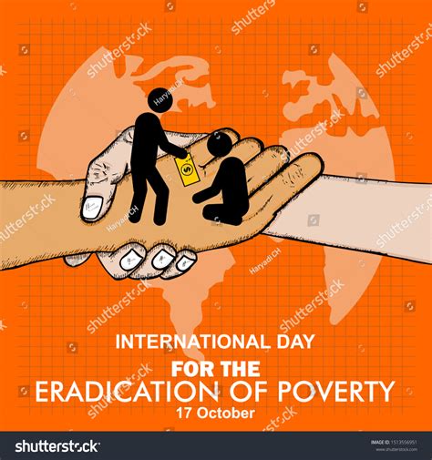 International Day Eradication Poverty Banner Stock Vector Royalty Free