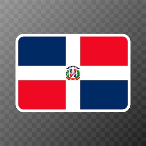 Premium Vector | Dominican republic flag official colors and proportion ...