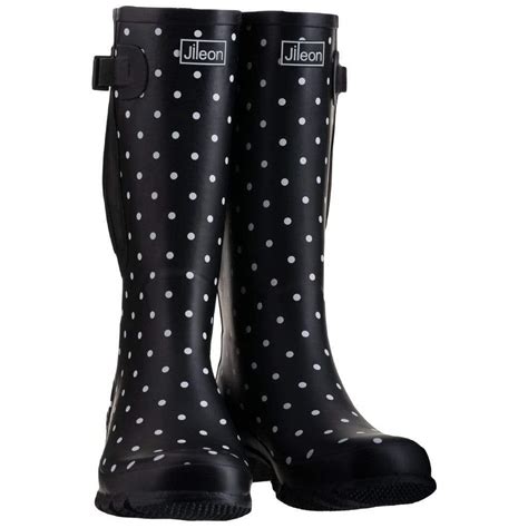 Ankle Rain Boots Wide In Foot Easy To Slip On And Off Jileon