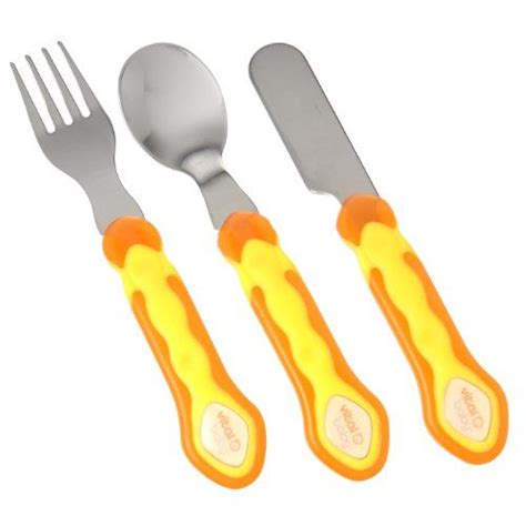 600 600 Baby Vital Baby First Stainless Steel Cutlery Set Orange