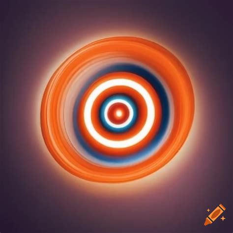 Orange And White Bullseye Spiral Design On Craiyon