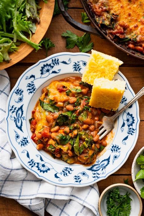 One Pan Cheesy Southern Bean Casserole The Seasoned Mom