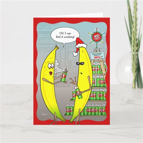 Funny Holiday Banana Christmas Cards Zazzle Funny Christmas Cards