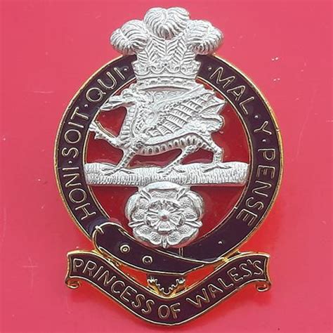 Princess Of Wales Own Royal Regiment Officers Silver Gilt And Enamel