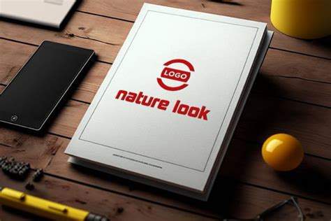 Notepad Logo Mockup Graphic by Motin · Creative Fabrica