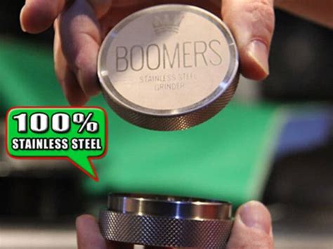 Boomers 100 304l Stainless Steel Weed Grinder Tobacco Herb