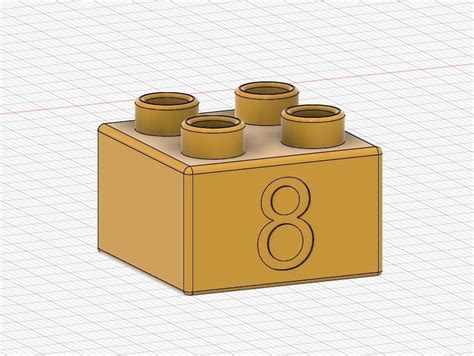 Lego Duplo Compatible 2x2 8 3d Model 3d Printable Obj Stl