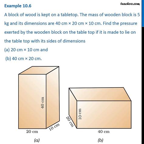 Example 10 6 A Block Of Wood Is Kept On A Tabletop The Mass Of