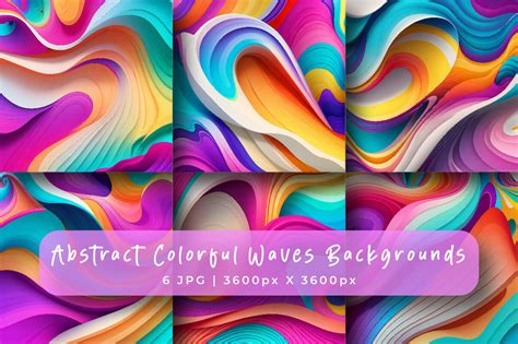 Abstract Colorful Waves Backgrounds Graphic By Srempire · Creative Fabrica