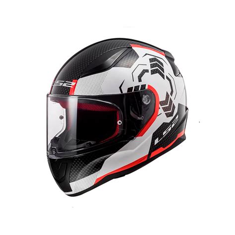 Casco Ls Ff Rapid Ghost Blanco Negro Rojo Boutique Francisco