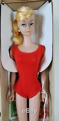 1964 Blonde Swirl Ponytail Barbie Doll In Original Box Vintage 1960 S Rare