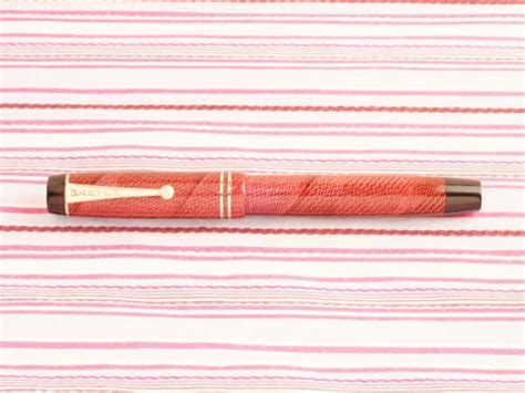 Parker Duofold Red Herringbone Fountain Pen