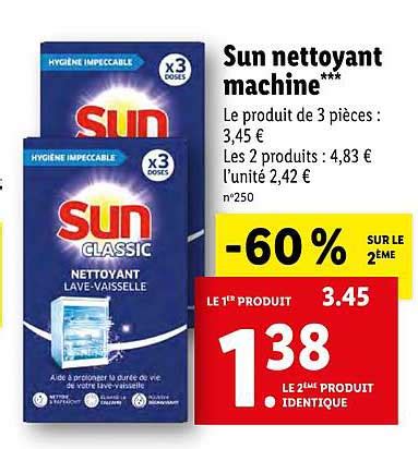 Promo Sun Nettoyant Machine Chez Lidl ICatalogue Fr