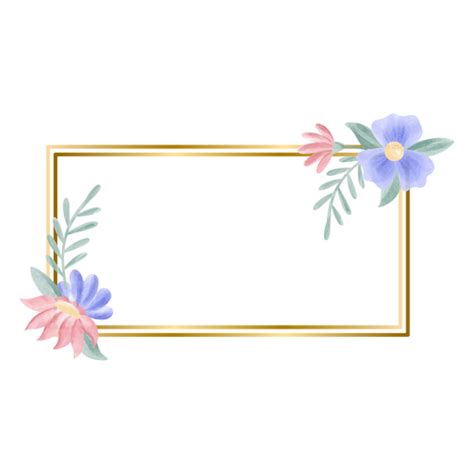 Watercolor Floral Frame Png Free Vector Download Freeimages