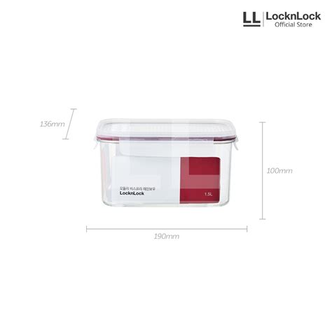 Jual Locknlock Bisfree Modular Red Rectangular Series Shopee Indonesia