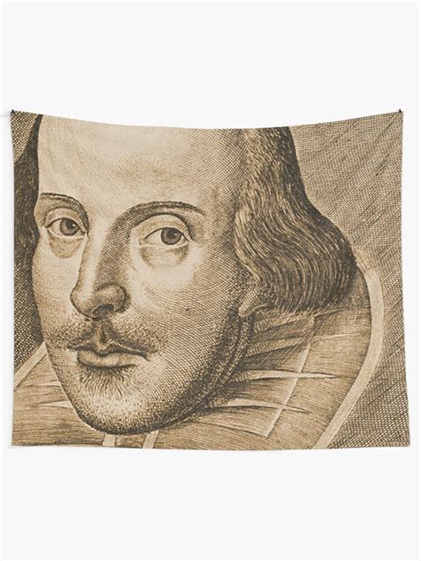 "Shakespeare Droeshout Engraving Portrait" Tapestry by incognitagal ...